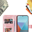 Etui z klapką do Xiaomi Redmi Note 13 Pro 5G, Mandala, różowe rose gold