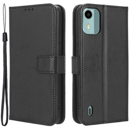 Etui z klapką do Nokia C12 4G, Wallet Smart Magnet, czarne