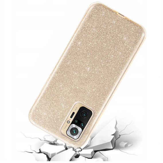 Etui Glitter Case do Xiaomi Redmi Note 10 Pro / Pro Max, Gold