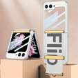 Etui do Samsung Galaxy Z Flip7 FE / Z Flip6, Strap Cover, srebrne