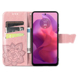 Etui z klapką do Motorola Moto G24 / G24 Power / G04, Butterfly, różowe rose gold