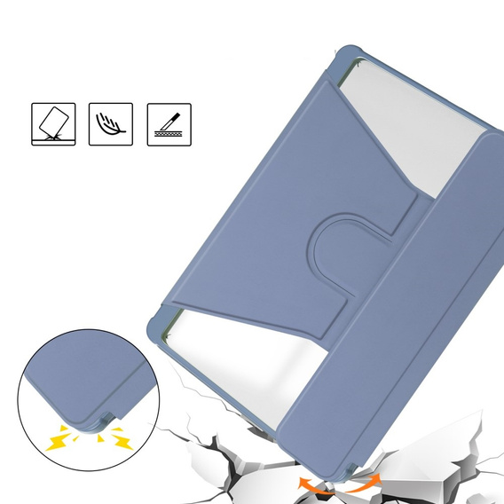 Etui z klawiaturą do Samsung Galaxy Tab S10 Lite / S10 FE / S9 FE, Rotary 360° Leather, fioletowe