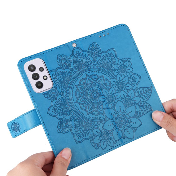 Etui z klapką do Samsung Galaxy A33 5G, Mandala, niebieskie