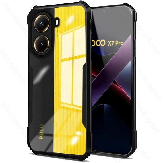 Etui do Xiaomi Poco X7 Pro 5G, AntiDrop Hybrid, czarne