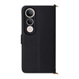 Etui portfelowe z paskiem na ramię do Vivo V50 Lite 5G – Czarny