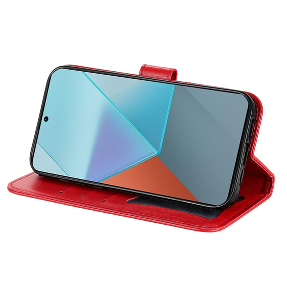 Etui z klapką do Xiaomi Redmi Note 13 Pro 5G, Mandala, czerwone