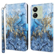 Etui z klapką do Xiaomi Redmi 13C / Poco C65, Wallet, Marble niebieskie
