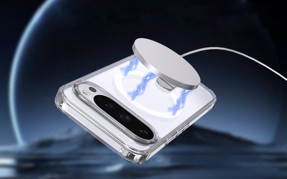 Etui do Google Pixel 10 Pro XL, Fusion Hybrid, do MagSafe, z podstawką, przezroczyste