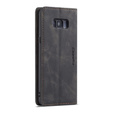 Etui CASEME do Samsung Galaxy S8 Plus, Leather Wallet Case, czarne