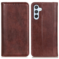 Etui do Samsung Galaxy A36 5G, Wallet Litchi Leather, brązowe