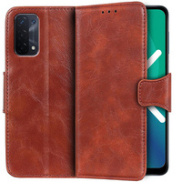 Skórzane Etui Wallet do Oppo A54 5G/A74 5G/A93 5G, Brown