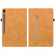 Etui do Samsung Galaxy Tab S9 FE / S10 FE, Wallet Pen Slot, żółty
