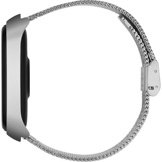 Pasek Bransoleta Milanese do Xiaomi Mi Band 3 / Mi Band 4, Srebrny