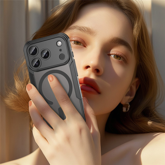 Etui pancerne do iPhone 17 Pro, do MagSafe, czarne