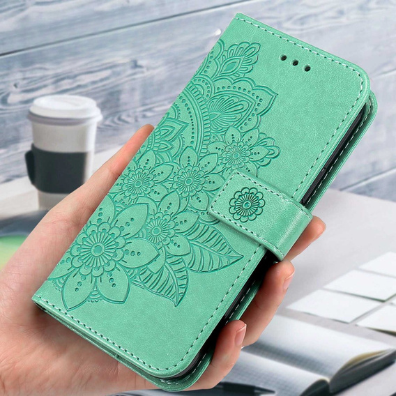 Etui z klapką do Samsung Galaxy A14 4G/5G, Mandala, zielone