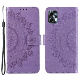 Etui z klapką do Motorola Moto G13 / G23, Mandala, fioletowe