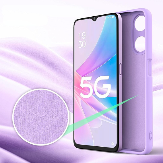 Etui do Oppo A38 4G / Oppo A18 4G, Silicone Lite, fioletowe