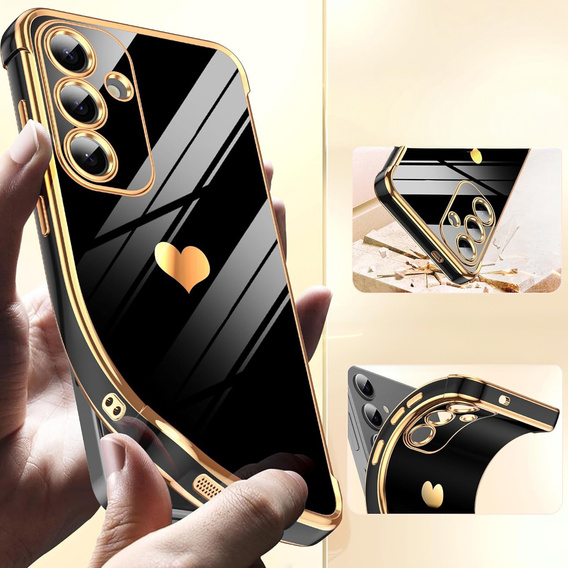 Etui do Samsung Galaxy S25 FE, Electro heart, czarne