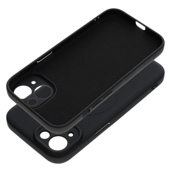 Etui do MagSafe ERBORD Silicone Mag Cover do iPhone 15 Plus, czarne