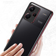 Etui do Xiaomi Redmi Note 13 Pro+, Armor Bumper, z osłoną obiektywu, czarne / czerwone