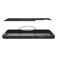 Etui Spigen do Samsung Galaxy S25, Thin Fit Mag, czarne + Szkło hartowane 9H