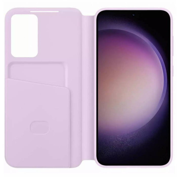 Oryginalne etui Samsung do Galaxy S23+ Plus, S View Wallet Cover, lawendowe
