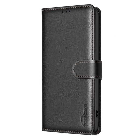 Etui z klapką do Honor 200 Lite, BINFEN Wallet, czarne