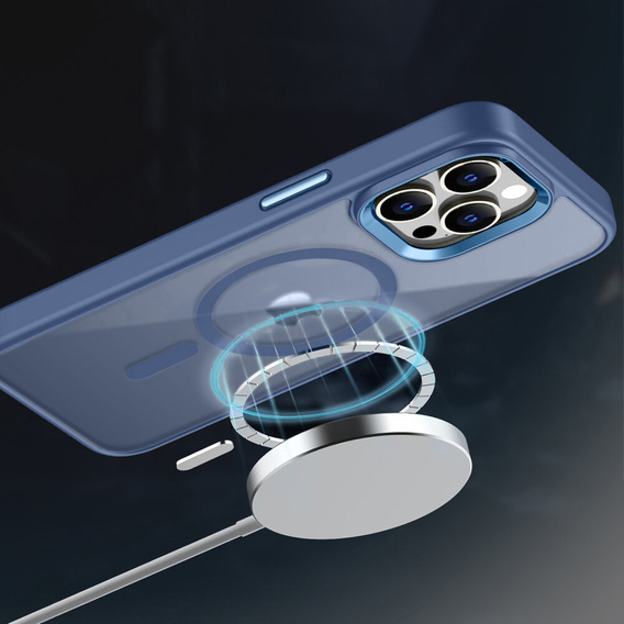 Etui do iPhone 15 Pro Max, MagColor do MagSafe, niebieskie