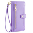 Etui z klapką do Realme 11 Pro 5G / Pro+ 5G, Wallet Zipper Pocket, fioletowe