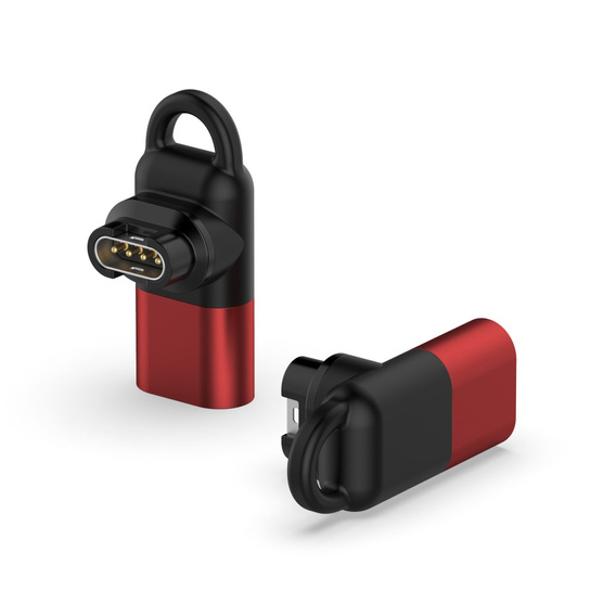 Mini złącze / Adapter do urządzeń Garmin Fenix 7, Venu 2 Plus, Instinct 2, Black / Red