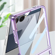 Etui ze szkłem do Samsung Galaxy Z Flip7 5G, PC Case, Fioletowe
