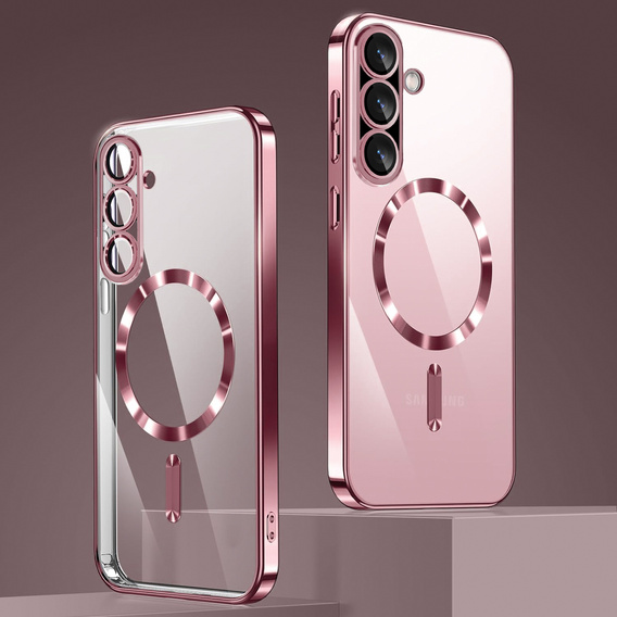 Etui do Samsung Galaxy A36 5G, Electro MagSafe, różowe rose gold + Szkło na ekran