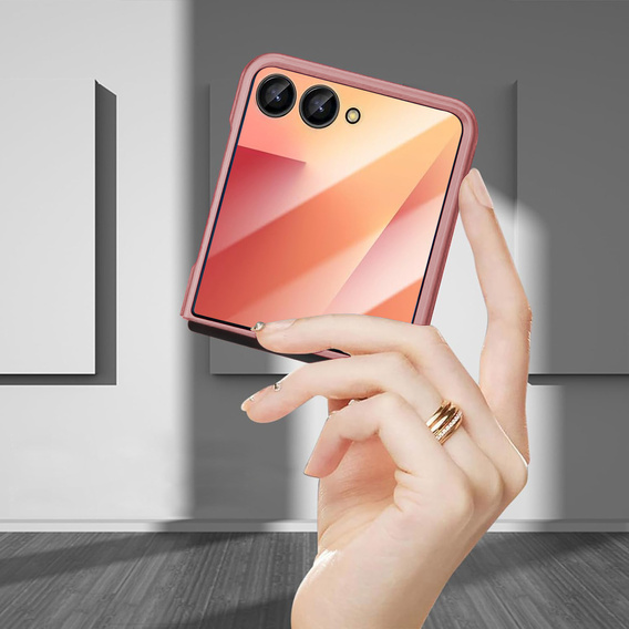 Etui do Samsung Galaxy Z Flip7, z błyszczącym wykończeniem - różowe
