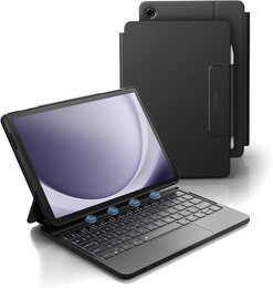 Etui z klawiaturą do Samsung Galaxy Tab A9+, Dexnor Magnetic Keyboard Touchpad, czarne