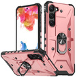 Etui pancerne do Samsung Galaxy S23, z ringiem, rose gold różowe
