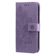 Etui z klapką do Samsung Galaxy S21 FE, Mandala, fioletowe