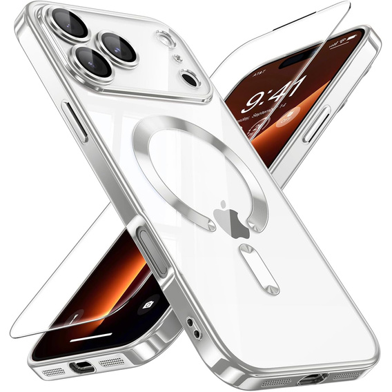 Etui do iPhone 17 Pro Max Electro MagSafe – srebrne