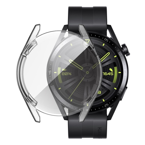 2w1 Etui z osłoną na ekran do Huawei Watch GT 3 46mm, Przezroczysty