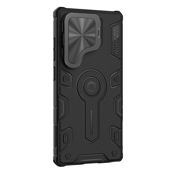Etui do Samsung Galaxy S25 Ultra, pancerne Nillkin, CamShield Armor Prop, do MagSafe, czarne