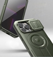 Etui Dexnor do iPhone 13 Pro – magnetyczne, z przesuwaną osłoną aparatu - zielone