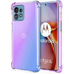 Etui Gradient Dropproof do Motorola Edge 40 Pro, Fioletowe / niebieskie