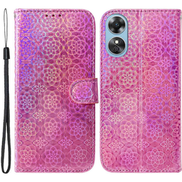 Etui z klapką do Oppo A17, Wallet, Mandala różowe