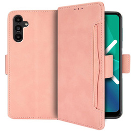 Etui z klapką do Samsung Galaxy A04S / A13 5G, Card Slot, różowe