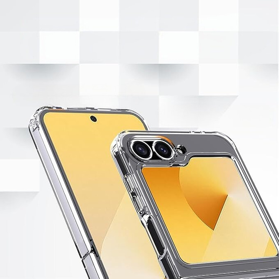 Etui do Samsung Galaxy Z Flip7 FE / Z Flip6, Fusion Hybrid, przezroczyste