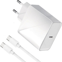 Zestaw Forcell Ładowarka Sieciowa USB-C 3A 45W PD QC 4.0 - White + Kabel