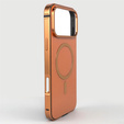 Etui do iPhone 17 Pro, Metal Frame, do MagSafe – pomarańczowe