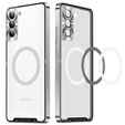 Etui z ochroną aparatu do Samsung Galaxy S21 FE 5G, CamShield MagSafe, przezroczyste / srebrne