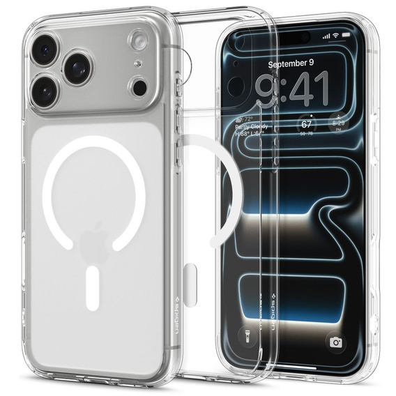 Etui Spigen do iPhone 17 Pro, Ultra Hybrid MagSafe, Frost White