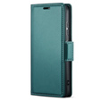 Etui do Xiaomi Poco F7 Ultra, ERBORD Glossy Litchi, portfel z klapką, zielone
