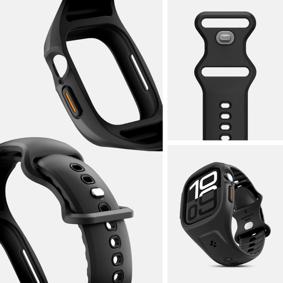 Spigen Liquid Air Pro – Pasek i Etui do Apple Watch 10/11 46 mm – Matte Black